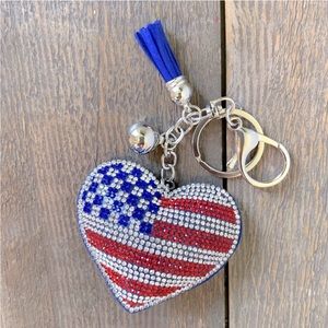 🌷(3 for $25) American Heart Key Chain